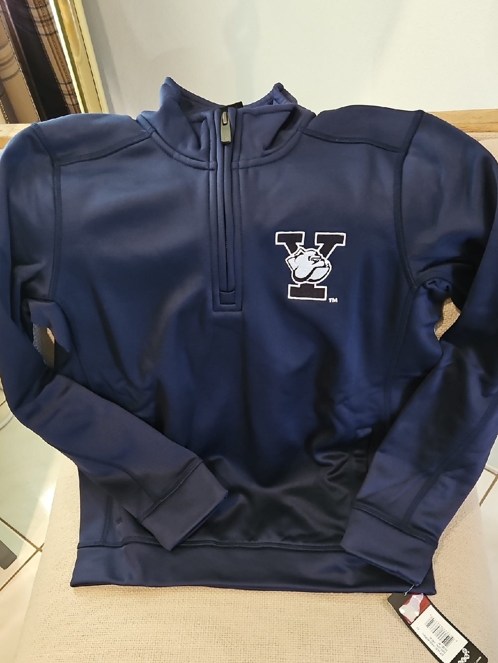 Yale Bulldogs Navy Kids' Quarter-Zip Pullover Jacket